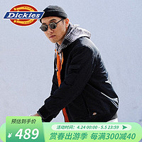 dickies 拼接多口袋撞色夹棉厚外套 秋冬男式潮流夹克  9463 黑色 XL