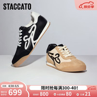 思加图星际漫步德训鞋阿甘鞋休闲鞋平底单鞋女鞋EPN03CM3 酷飒黑 36