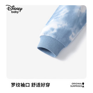 Disney baby迪士尼童装男女童卫衣儿童打底衫中小童春季衣服 蓝色 90