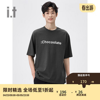 :CHOCOOLATE it 男装基础短袖T恤2024夏季简约日常半袖001070 GYD/灰色 M