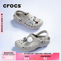 卡骆驰crocs洞洞鞋贝雅男鞋女鞋轻便耐磨一脚蹬拖鞋休闲鞋10126 卵石色-2V3 44(280mm)