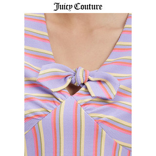 JUICY COUTURE【修身前卫】橘滋连衣裙女24夏季美式修身短袖辣妹针织短裙子 浅紫色 XS