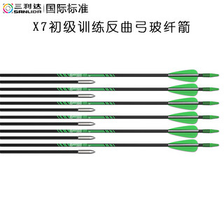 三利达弓箭玻纤箭支反曲弓箭台箭专业射击运动训练传统直拉弓6mm 12支装