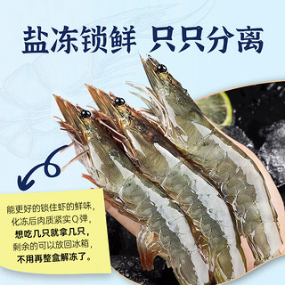 青岛大虾青虾白虾 海捕基围对虾类 生鲜  海鲜烧烤 约15-17厘米 盐冻4斤装