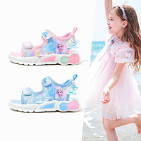 Disney 迪士尼 女童运动凉鞋2024年夏季儿童沙滩鞋时尚公主凉鞋