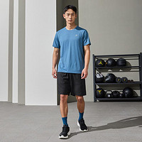 XTEP 特步 男套装2024夏季透气跑步短袖短裤健身训练运动服男装