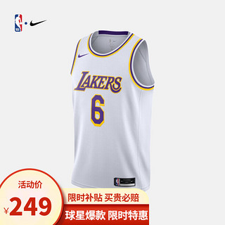 NIKE 耐克 NBA Swingman Jersey 2020赛季洛杉矶湖人队 男子篮球球衣 CW3595-103 白色 L