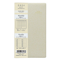 Nakabayashi 仲林 2024年周计划日程计划手帐本行程规划本便携迷你口袋笔记本子 白橡 PS-002-24IV