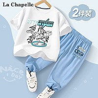 LA CHAPELLE MINI 儿童套装短袖t恤衫 薄款防蚊裤男