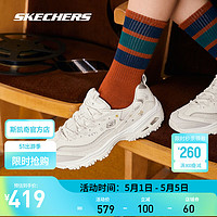 SKECHERS 斯凯奇 花心熊小白鞋春季女刺绣熊猫鞋增高休闲运动鞋女 896155-OFWT 乳白色 37