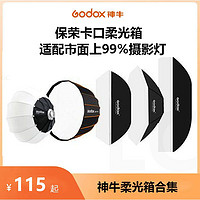 Godox 神牛 快装深抛网格柔光箱22*90/60*90/30*120/八角长条柔光罩