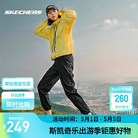 SKECHERS 斯凯奇 户外软壳运动裤春季女防泼水加绒长裤时尚百搭裤子P423W148 P423W148-0018碳黑 M