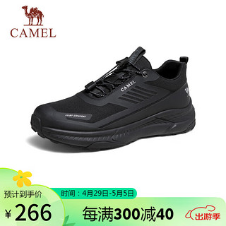 骆驼（CAMEL）透气休闲厚底户外运动鞋男 G14S566150 黑色 42 黑色  （B款）