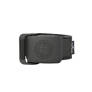 STONE ISLAND石头岛 24春夏 纯色徽标平滑扣 腰带  黑色 90 801594873-90