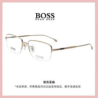 百亿补贴：HUGO BOSS 近视金色半框光学眼镜架眼镜框可配镜片1298F