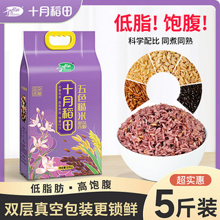 88VIP：十月稻田 五色糙米2.5kg东北杂粮糙米