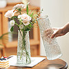 欧式大口鲜花水培桌面玻璃花瓶透明简约干花玫瑰插花客厅创意摆件