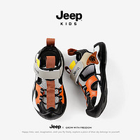 Jeep 吉普 儿童凉鞋魔术贴轻便鞋透气防滑包头凉鞋