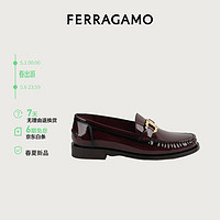 菲拉格慕（Ferragamo）女士红色Gancini扣饰莫卡辛鞋 0769633_1D _ 55/36 