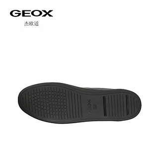 GEOX杰欧适男鞋2024年夏季纯色酷帅圆头休闲板鞋U45CHB 黑色C9999 43