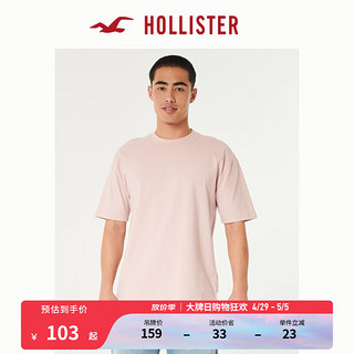 HOLLISTER24春夏美式风百搭圆领短袖T恤 男女装 355910-1 浅粉色 XS (170/84A)