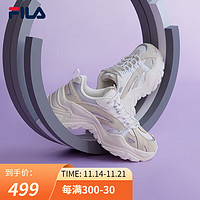 斐乐（FILA）女鞋鱼刺SOFIA老爹鞋厚底增高时尚休闲鞋复古反光运动鞋斐乐女鞋 奶白/米色-GA 37.5