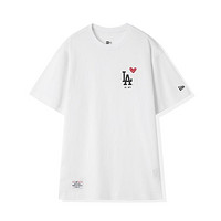 NEW ERA 纽亦华 潮牌MLB爱心刺绣NY/LA男女情侣时尚穿搭短袖t恤