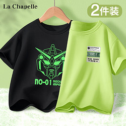 La Chapelle 拉夏贝尔 儿童纯棉透气半袖衫t恤 2件