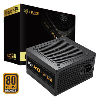 BUBALUS 大水牛 额定450W GX450游戏电脑电源（80PLUS铜牌/温控/主动式PFC/宽幅电压/支持背线）