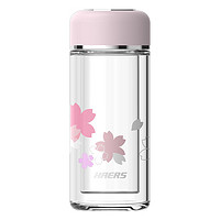 哈尔斯玻璃杯 时尚创意玻璃水杯 260ml 粉色 HBW-260-16 粉色 260ml