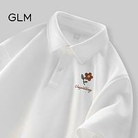 百亿补贴：GLM 森马集团GLM白色Polo衫男女正肩短袖t恤夏季宽松高级感翻领体恤男