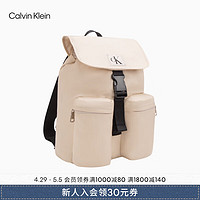 Calvin Klein女包24春季简约绣标翻盖抽绳口大容量旅行双肩背提包DH3615