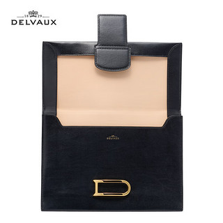 Delvaux24春夏Léonce Clutch手拿包女士包包腋下包 520 黑色