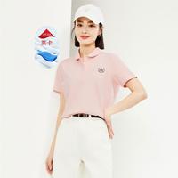 GIORDANO 佐丹奴 2024年春夏款小刺绣莱卡珠地布针织娃娃领短袖POLO衫女款