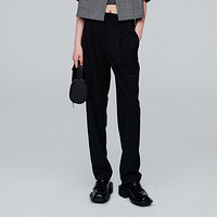 H'S 夏季烟管直筒薄款设计感气质垂感女士休闲裤
