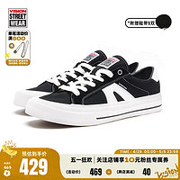 Vision Street Wear VISION官方  V76 经典黑色低帮帆布鞋春夏滑板运动百搭