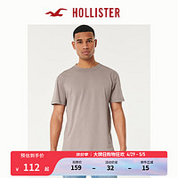 HOLLISTER 24春夏美式棉质圆领宽松短袖T恤男女装358294-1 浅棕色 L (180/108A)