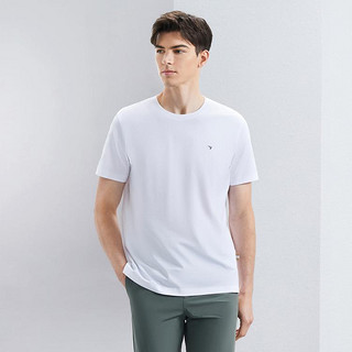 SEVEN 柒牌 男士短袖T恤2024夏季纯色简约休闲青年圆领上衣