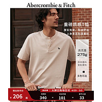 ABERCROMBIE & FITCH【重磅T】男装女装装 24春夏小麋鹿亨利式T恤358178-1 浅灰色 M (180/100A)尺码偏大选小一码