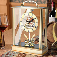 TIMESS 现代轻奢创意金属座钟客厅家用办公室时钟北欧台式座钟钟表 K8053G高级金属座钟