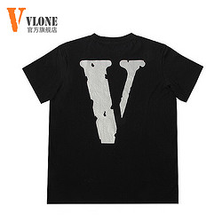 VLONE 【美版】大V短袖男潮牌2024夏季t恤男纯棉上衣打底衫男女情侣装