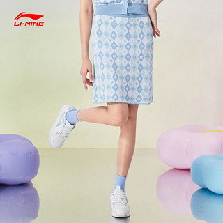 LI-NING 李宁 女子X迪士尼爱丽丝系列贴身型针织短裙时尚减龄半身裙ASKS786