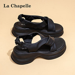 La Chapelle 拉夏贝尔 凉鞋女2024女鞋夏季外穿厚底鞋百搭简约沙滩鞋子女