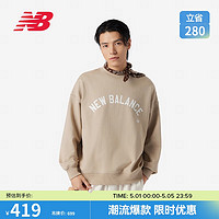 new balance 卫衣男款24年运动长袖保暖休闲圆领套头衫AMT41310 SOT L