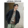 URBAN REVIVO UR2023秋冬新款男装休闲时髦工装风设计感口袋羽绒外套UMV130004 正黑 M