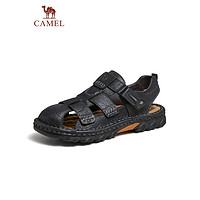 骆驼（CAMEL）2024夏季沙滩凉鞋轻盈软弹舒适免系快穿男鞋 G14M344603 黑色 40