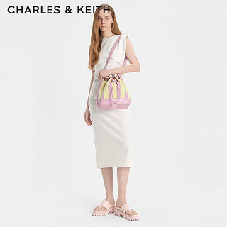 CHARLES&KEITH24春季厚底外穿休闲夹趾拖鞋女CK1-70580222 Light Pink浅粉色 37