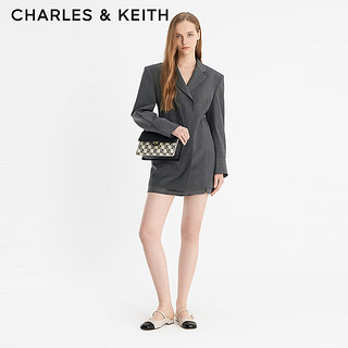 CHARLES&KEITH24春法式一字带平底穆勒拖鞋CK1-70900458-1 Cream奶白色 38