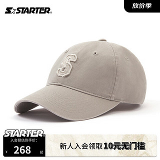 STARTER  【明星同款】棒球帽男女同款24年春季街头美式简约休闲字 灰色 均码