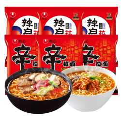 NONGSHIM 农心 泡面方便面速食6袋  辛拉面120g*3袋+辣白菜120g*3袋 混合口味